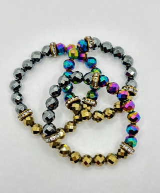 Bransoletka z hematytem, hematytem oksydowanym