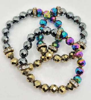 Bransoletka z hematytem, hematytem oksydowanym