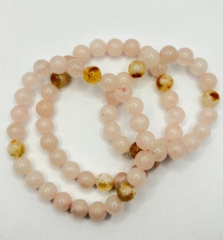 Bransoletka z kwarcem różowym, cytrynem