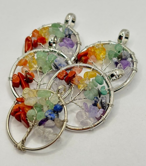 Zawieszka drzewko życia – mała | zawieszka z minerałami naturalnymi