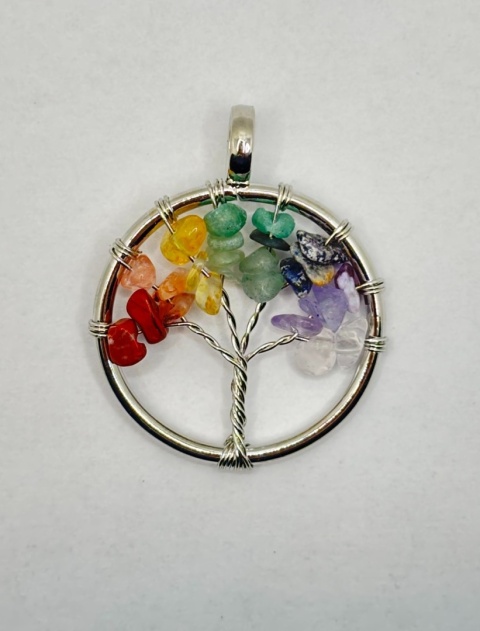 Zawieszka drzewko życia – mała | zawieszka z minerałami naturalnymi