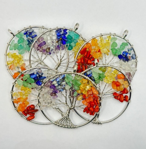 Zawieszka drzewko życia – duża | zawieszka z minerałami naturalnymi