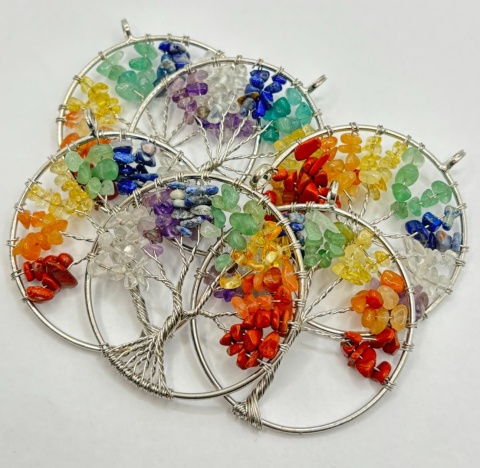 Zawieszka drzewko życia – duża | zawieszka z minerałami naturalnymi