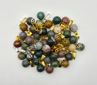 Zawieszka z agatem indyjskim - kulka