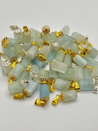 Zawieszka z akwamarynem - walec