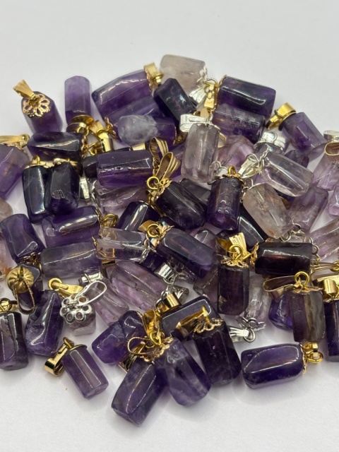 Zawieszka z ametystem - walec