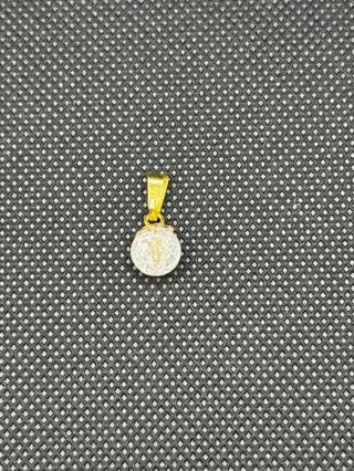 Zawieszka z kryształem górskim - kulka - 17 mm