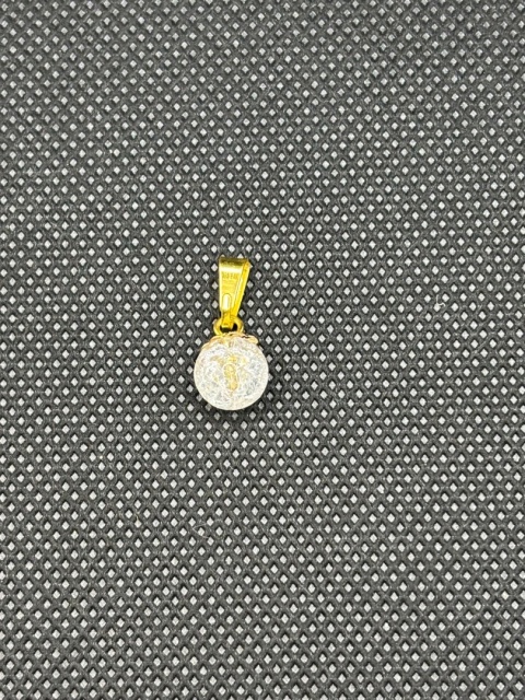 Zawieszka z kryształem górskim - kulka - 17 mm