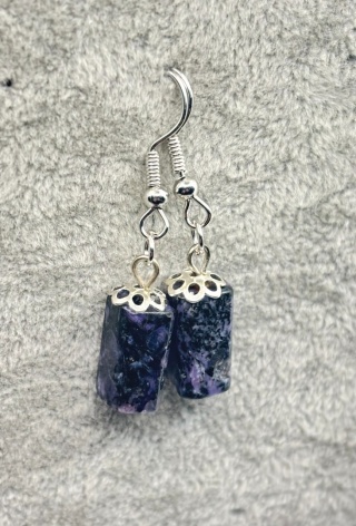 Kolczyki z czaroitem