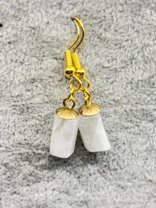 Kolczyki z kryształem górskim