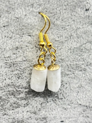 Kolczyki z kryształem górskim