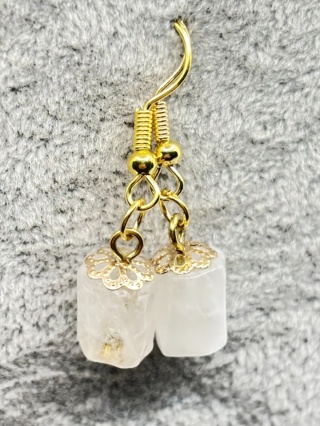 Kolczyki z kryształem górskim