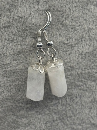 Kolczyki z kryształem górskim