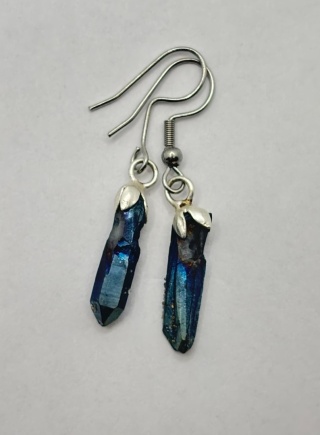 Kolczyki z kwarcem aura