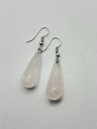 Kolczyki z kwarcem różowym