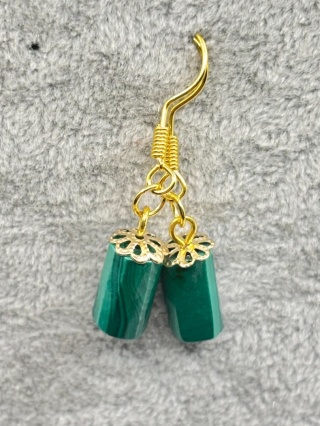 Kolczyki z malachitem
