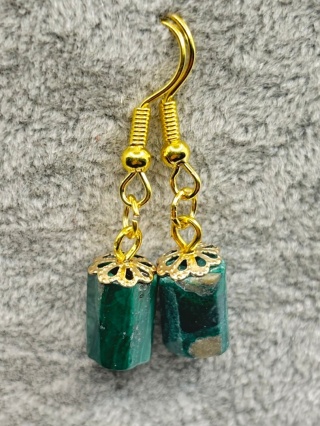 Kolczyki z malachitem