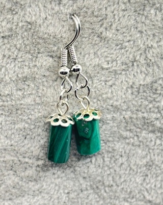 Kolczyki z malachitem