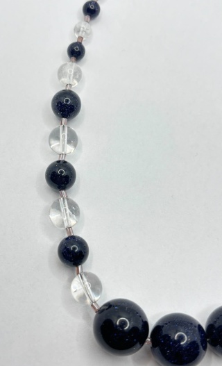 Naszyjnik z nocą kairu i kryształem górskim