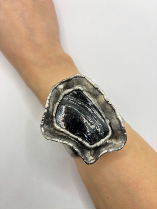 Bransoletka z obsydianem