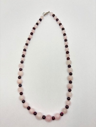 Naszyjnik z kwarcem różowym