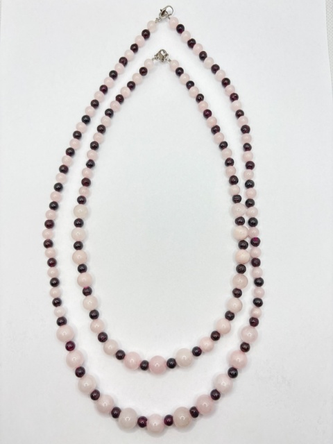 Naszyjnik z kwarcem różowym