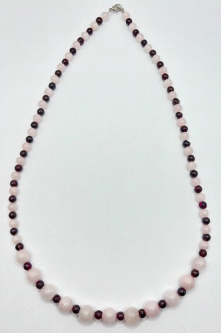 Naszyjnik z kwarcem różowym