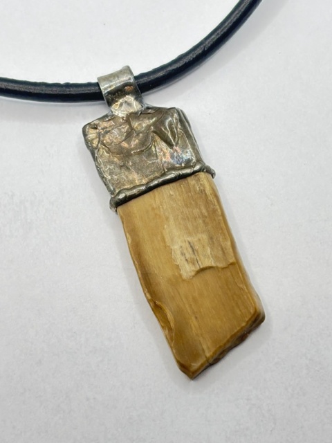 Naszyjnik ze skamieniałego drzewa