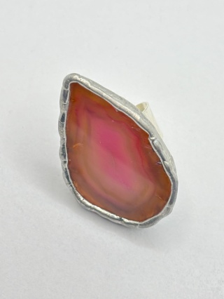 Pierścionek z agatem