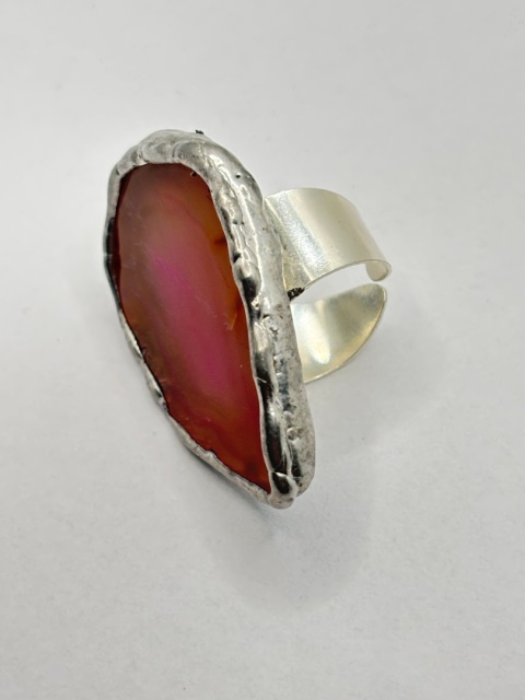 Pierścionek z agatem