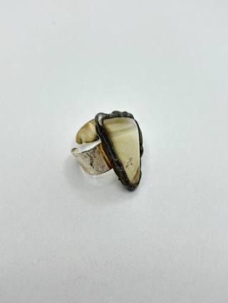 Pierścionek z krzemieniem pasiastym