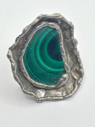 Pierścionek z malachitem