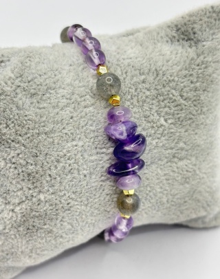 Bransoletka z ametystem,labradorytem