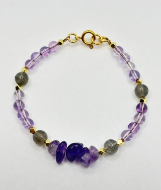 Bransoletka z ametystem,labradorytem