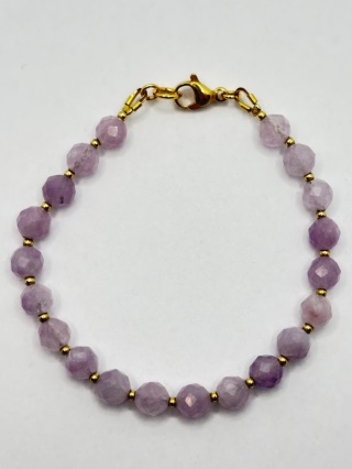 Bransoletka z ametystem lawandowym