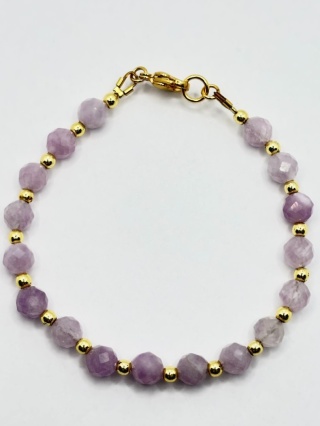 Bransoletka z ametystem lawandowym