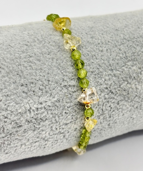 Bransoletka z cytrynem,jadeitem