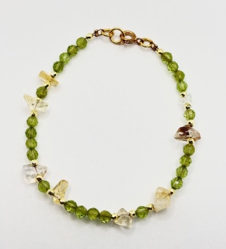 Bransoletka z cytrynem,jadeitem