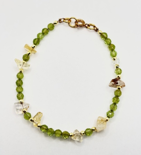 Bransoletka z cytrynem,jadeitem