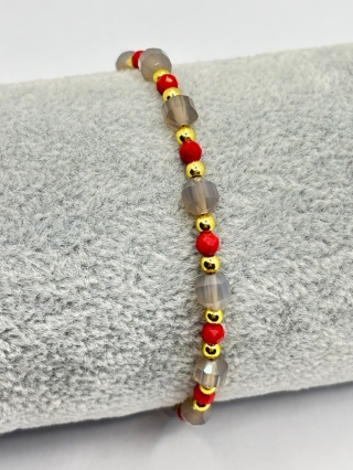 Bransoletka z koralem i ksiezycowym