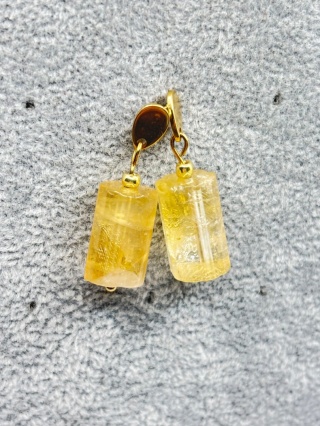 Kolczyki z cytrynem