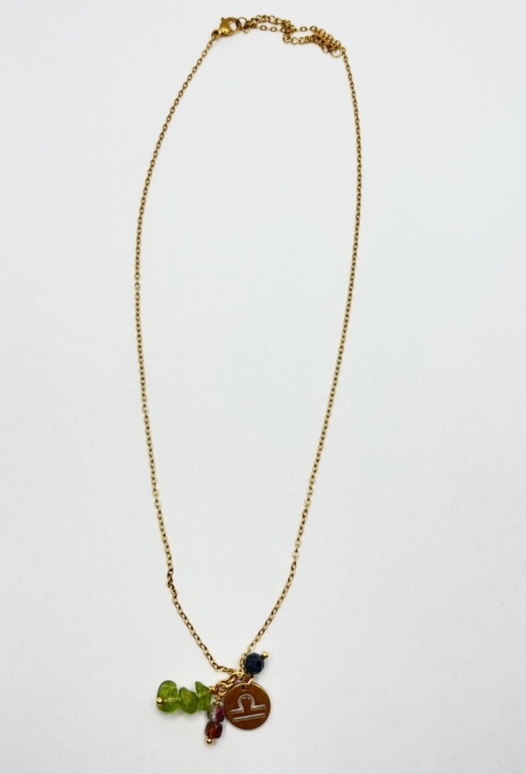 Naszyjnik z jadeitem,onyksem,kunzytem