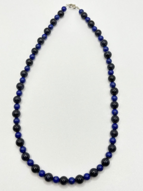 Naszyjnik z nocą kairu i lapisem lazuli