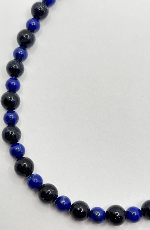 Naszyjnik z nocą kairu i lapisem lazuli