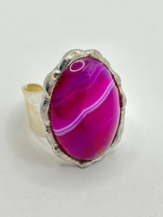 Pierścionek z agatem