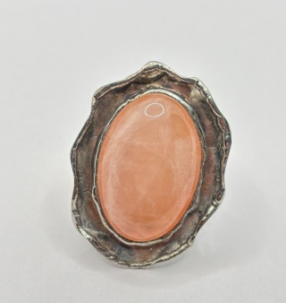 Pierścionek z kwarcem różowym