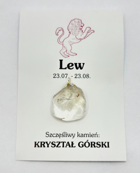 Wisiorek dla znaku zodiaku lew