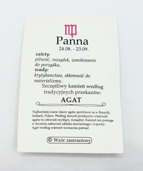 Wisiorek dla znaku zodiaku panna