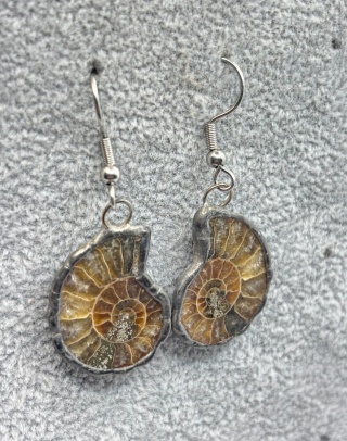 Kolczyki z amonitem
