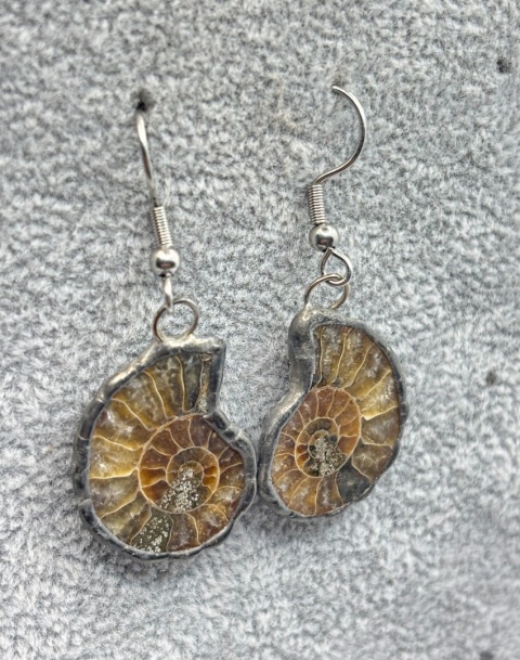 Kolczyki z amonitem